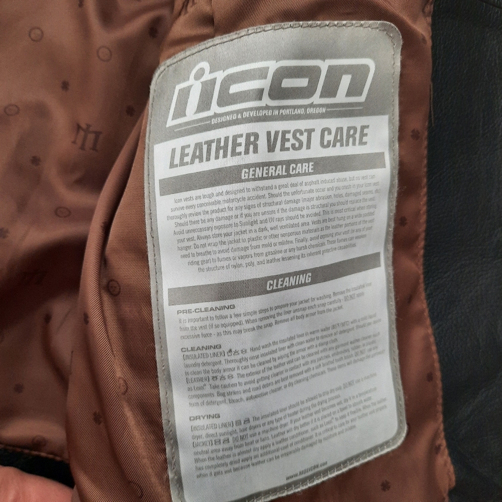 ICON Genuine Leather Vest - Picture 9 of 16